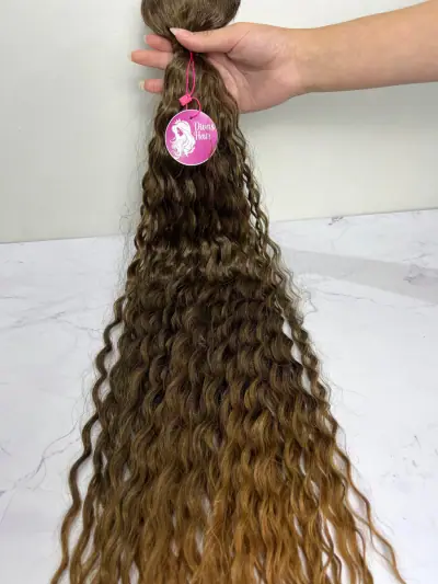 Kit 3 Telas Cacheado Californiana Mel - Bio Fibra 75cm