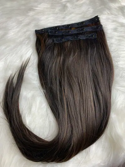 Kit Telas Castanho com Mechas 75cm Fibra de Colágeno Tic Tac