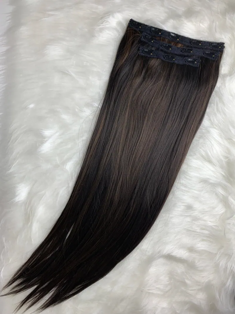 Kit Telas Castanho com Mechas 75cm Fibra de Colágeno Tic Tac, foto 2