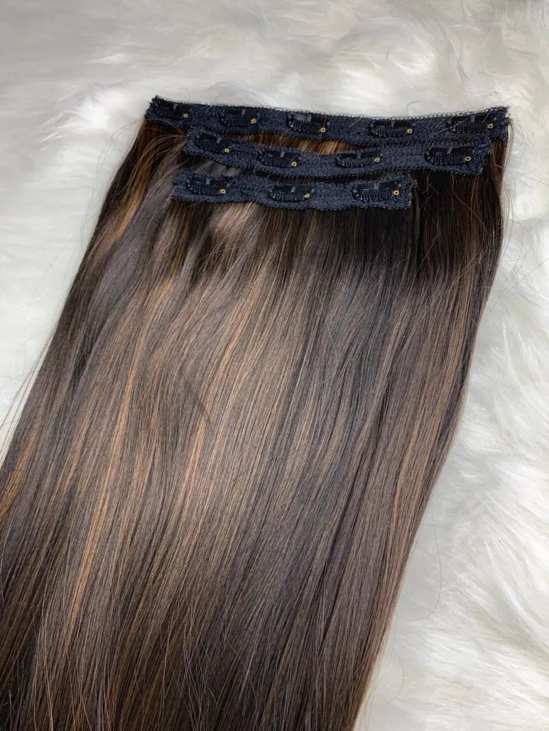 Kit Telas Castanho com Mechas 75cm Fibra de Colágeno Tic Tac, foto 3
