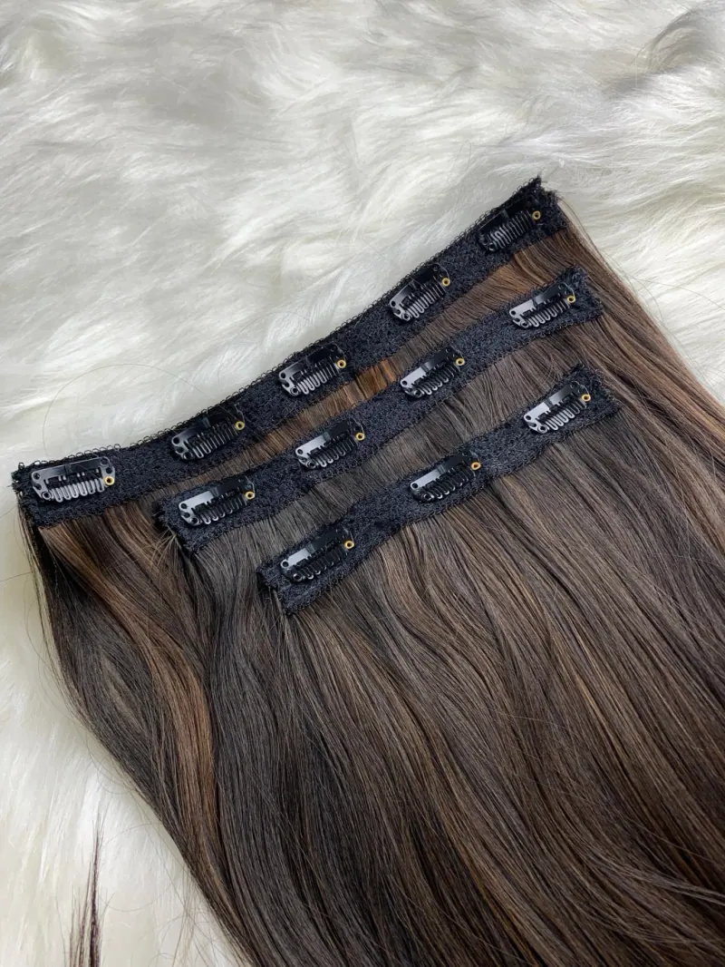 Kit Telas Castanho com Mechas 75cm Fibra de Colágeno Tic Tac, foto 4