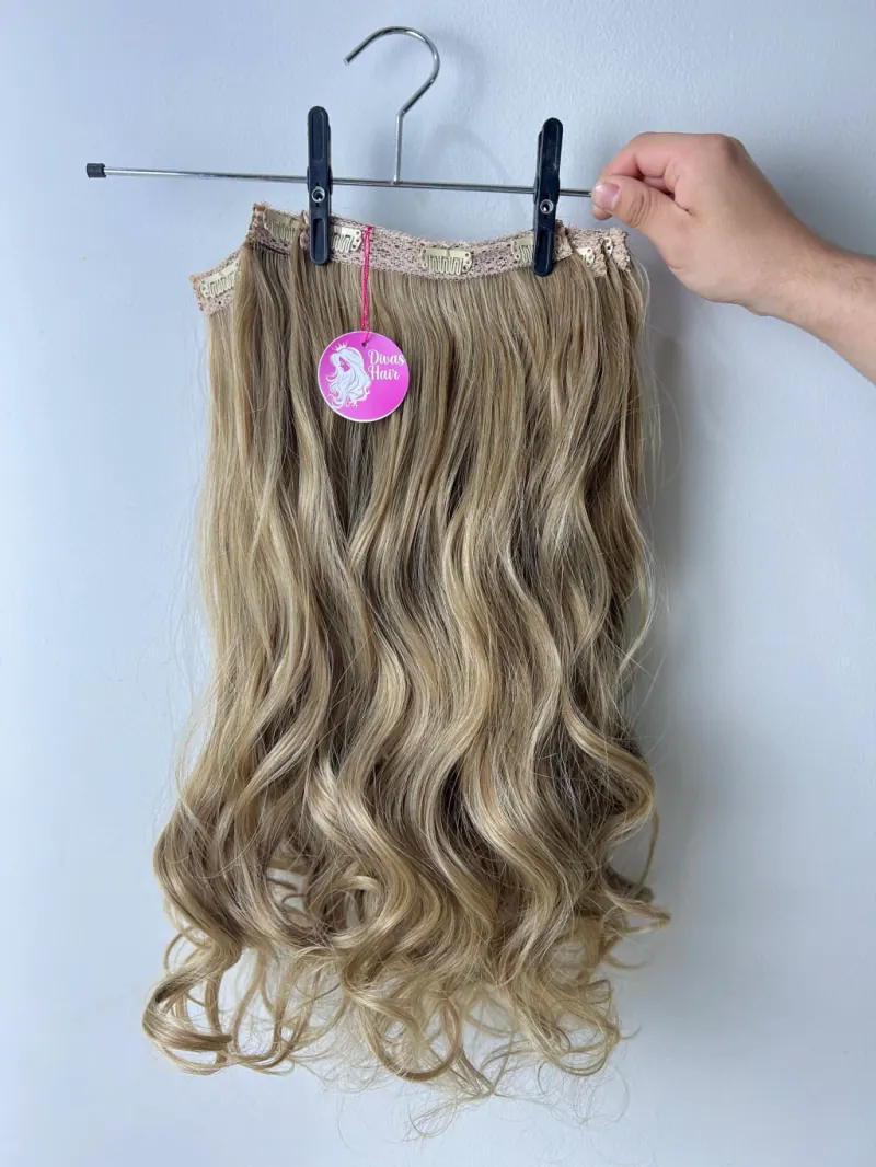 Kit 3 Telas Loiro Bege Ondulado 60cm Fibra de Colágeno, foto 3
