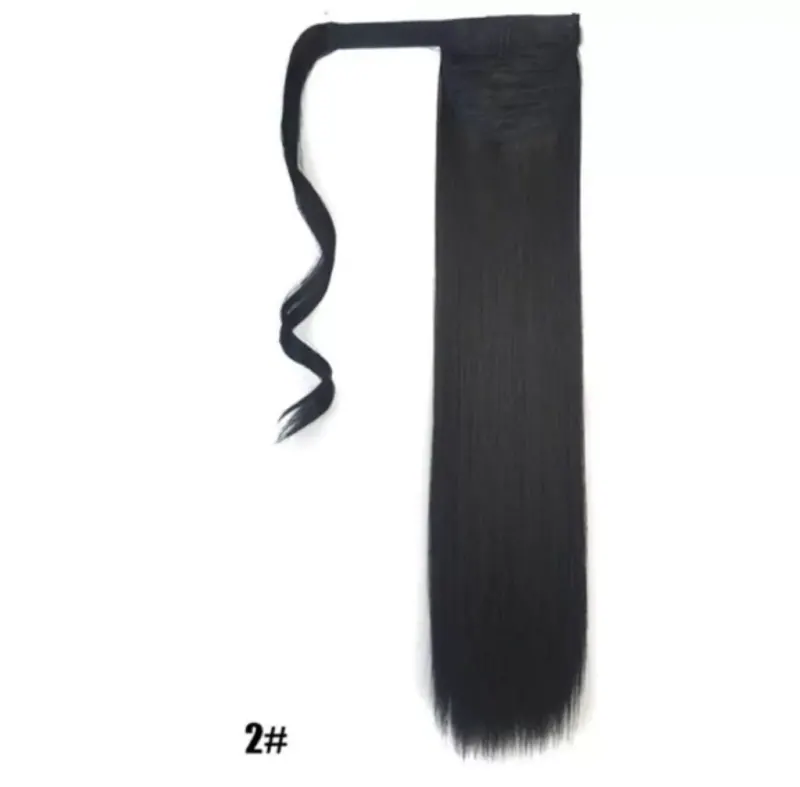Rabo de Cavalo Liso Castanho Escuro #06 (Velcro) 70cm, foto 3