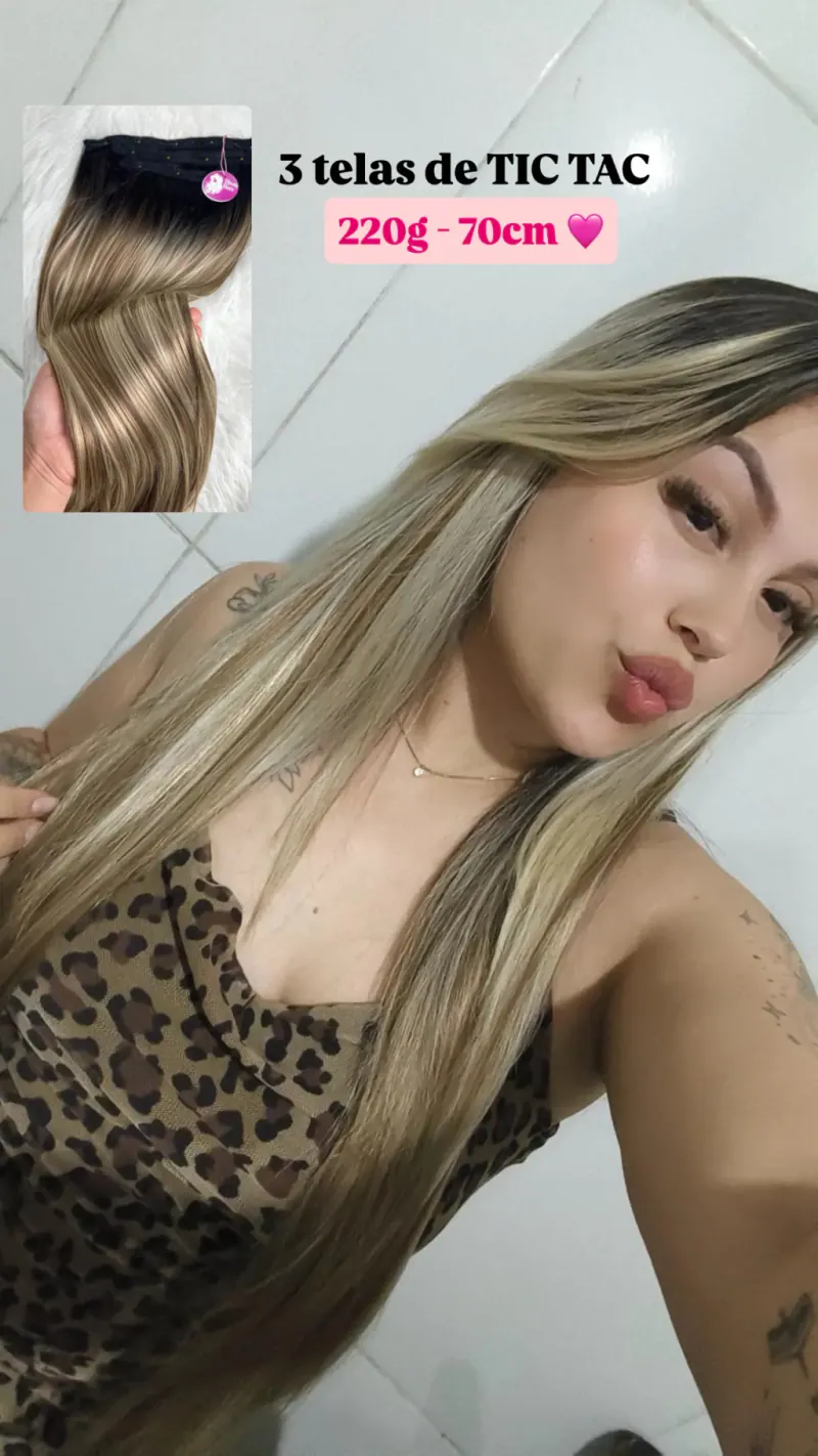 Tic Tac Loiro Mechado Esfumado - Fibra de Colágeno, foto 6